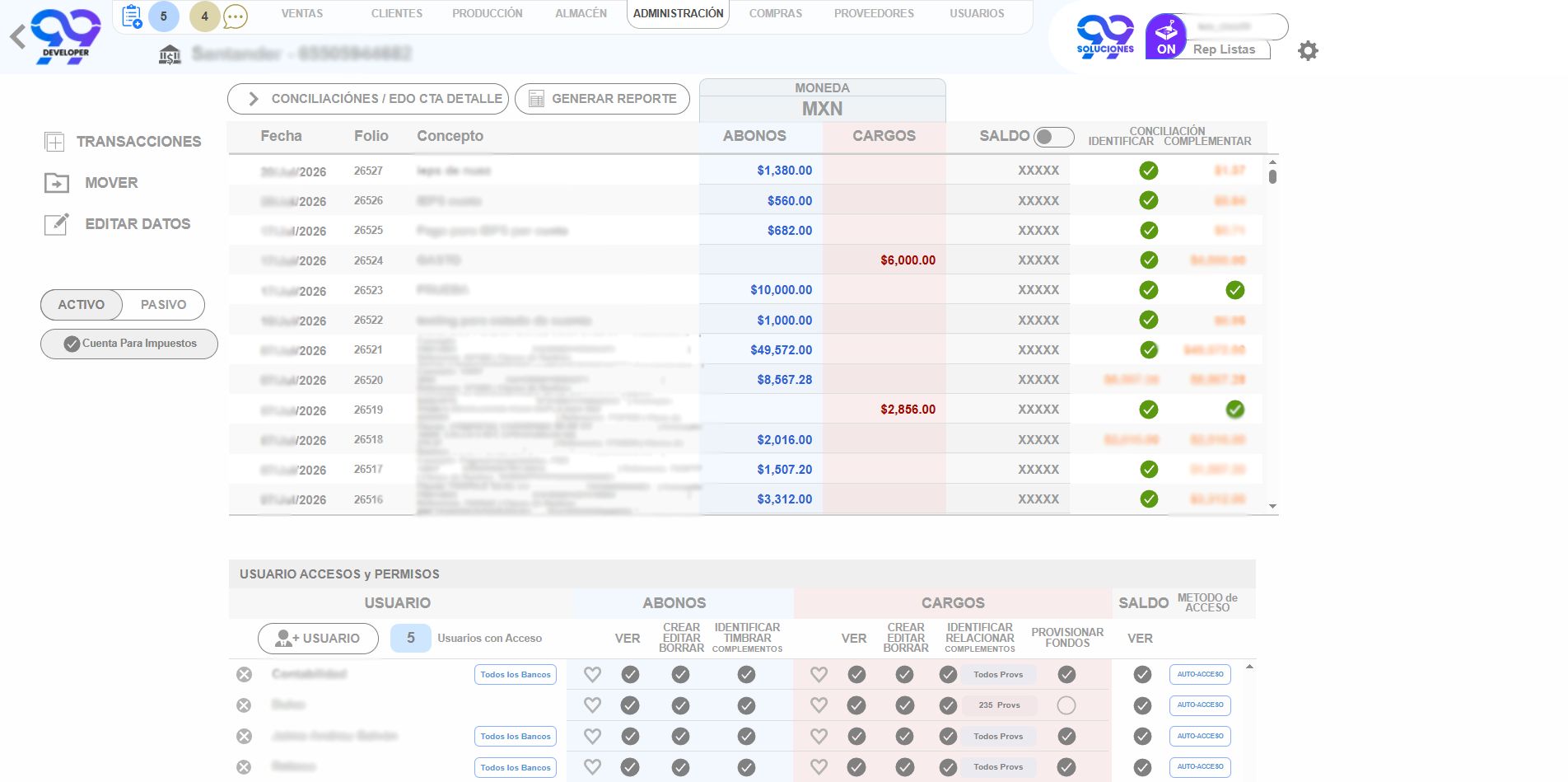 Panel de 99 Soluciones: bancos